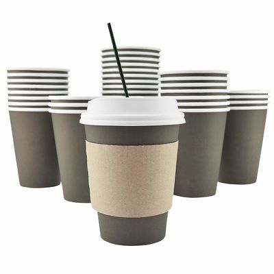खाद्य ग्रेड स्याही ऑफसेट प्रिंट 10oz मुद्रित Takeaway कप आकार वैकल्पिक