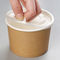 फैक्टरी थोक क्राफ्ट पेपर आइसक्रीम कप डिस्पोजेबल नूडल पीई लाइन 850 मिलीलीटर क्राफ्ट पेपर सलाद बाउल