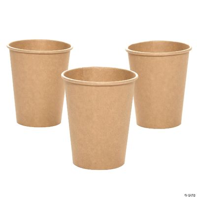 कॉफी दूध गर्म पेय पेपर कप ब्राउन लीक प्रतिरोधी बायोडिग्रेडेबल क्राफ्ट पेपर कप