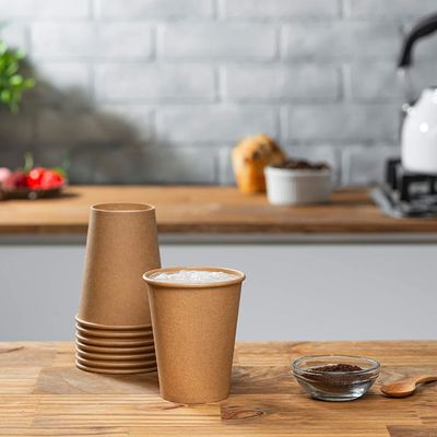 रेस्तरां, डेली और कैफे के लिए लिक्विड क्राफ्ट पेपर कंटेनर बायोडिग्रेडेबल डिस्पोजेबल कॉफी कप