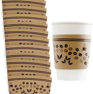 कॉफी डिस्पोजेबल पेपर कप धारक पेपर कॉफी कस्टम कप आस्तीन