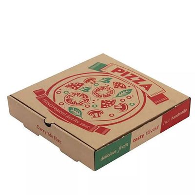 नालीदार कागज पिज्जा पैकिंग बॉक्स पुन: प्रयोज्य कस्टम डिजाइन 16in
