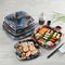 स्क्वायर जापानी डिस्पोजेबल प्लास्टिक खाद्य कंटेनर पार्टी Takeaway सुशी ट्रे ढक्कन के साथ